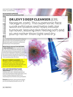 Brides Novdec Cosmetic Beauty Guide - Dr. Levy's 3DEEP Cleanser